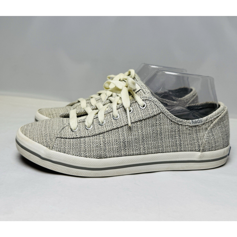 Keds Kickstart Woven Sneakers Womens Size‎ 7.5 Gray Ortholite Lace Up Comfort